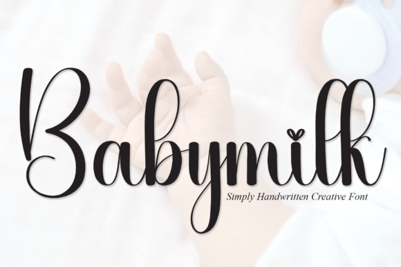 Babymilk: A Sweet Handwritten Font for Romantic Designs