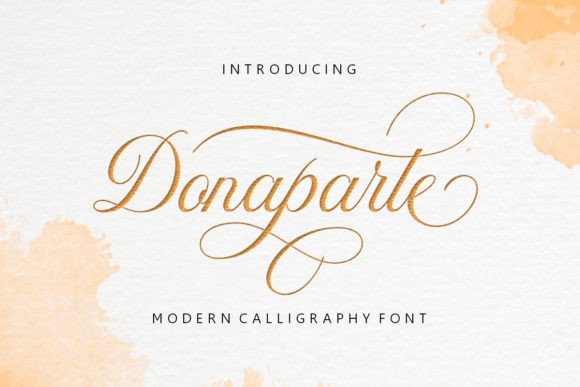 Donaparte: A Flowing Handwritten Font for Refined Design