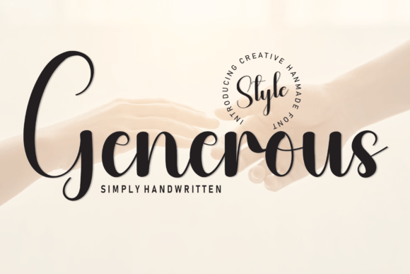 Generous: A Flowing Handwritten Font with Elegant Charm